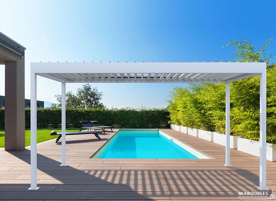 pergola bioclimatique blanche en aluminium